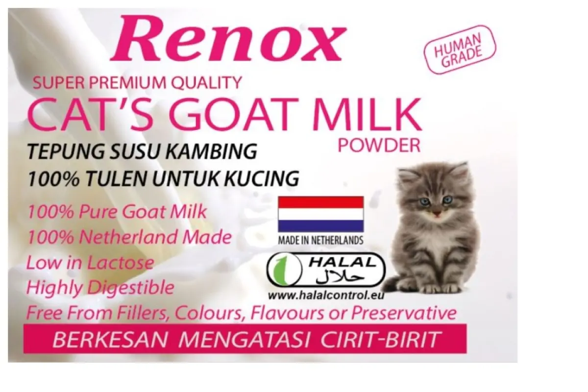 FREE GIFT) Susu Kucing - Renox Catu0027s Goat Milk - 100% Tulen Tepung 