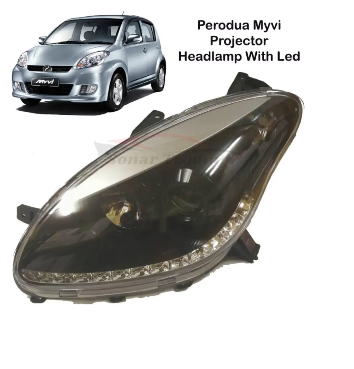 Perodua Myvi 2005 2010 Projector Headlamp With Led Eye Lips Black Lazada