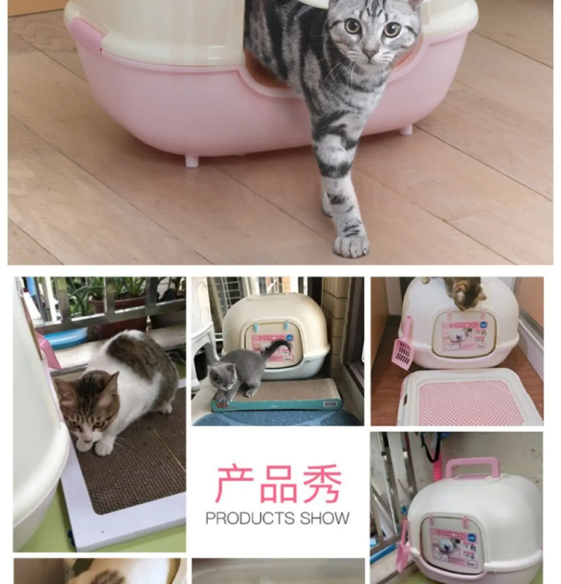 1x IRIS Japan Full cover Cat Litter Box (WNT3510) Free Litter 