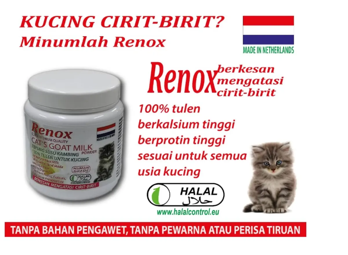 FREE GIFT) Susu Kucing - Renox Catu0027s Goat Milk - 100% Tulen Tepung 