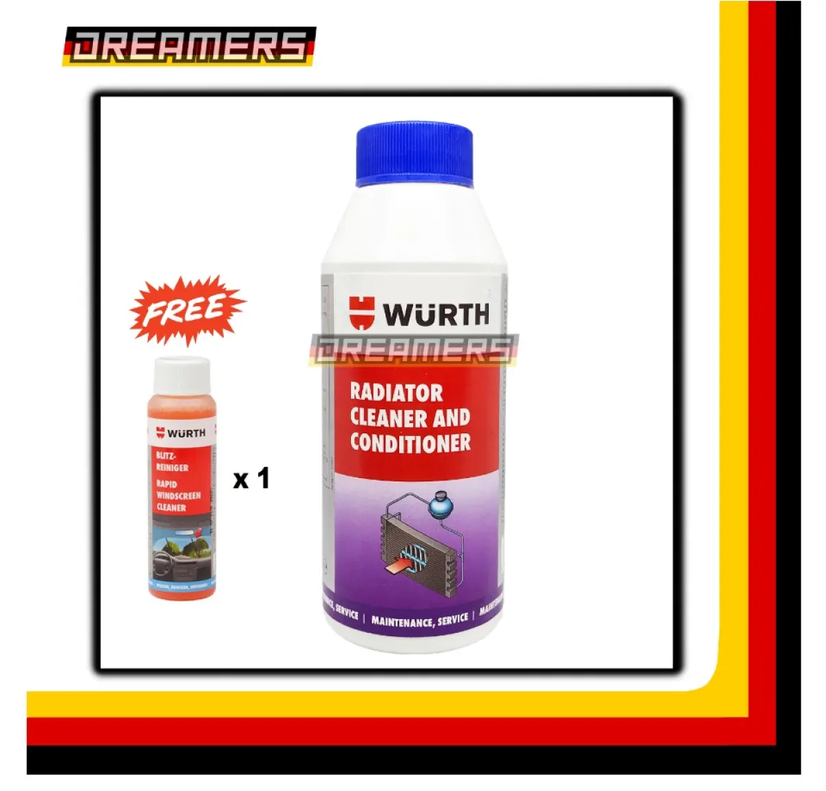 100% GERMANY)WURTH Radiator Cleaner and Conditioner / Radiator 
