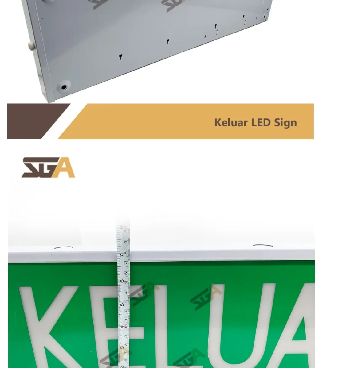 0 2w Led Keluar Sign Emergency Light Lampu Tanda Keluar Kecemasan Single Sided Lazada