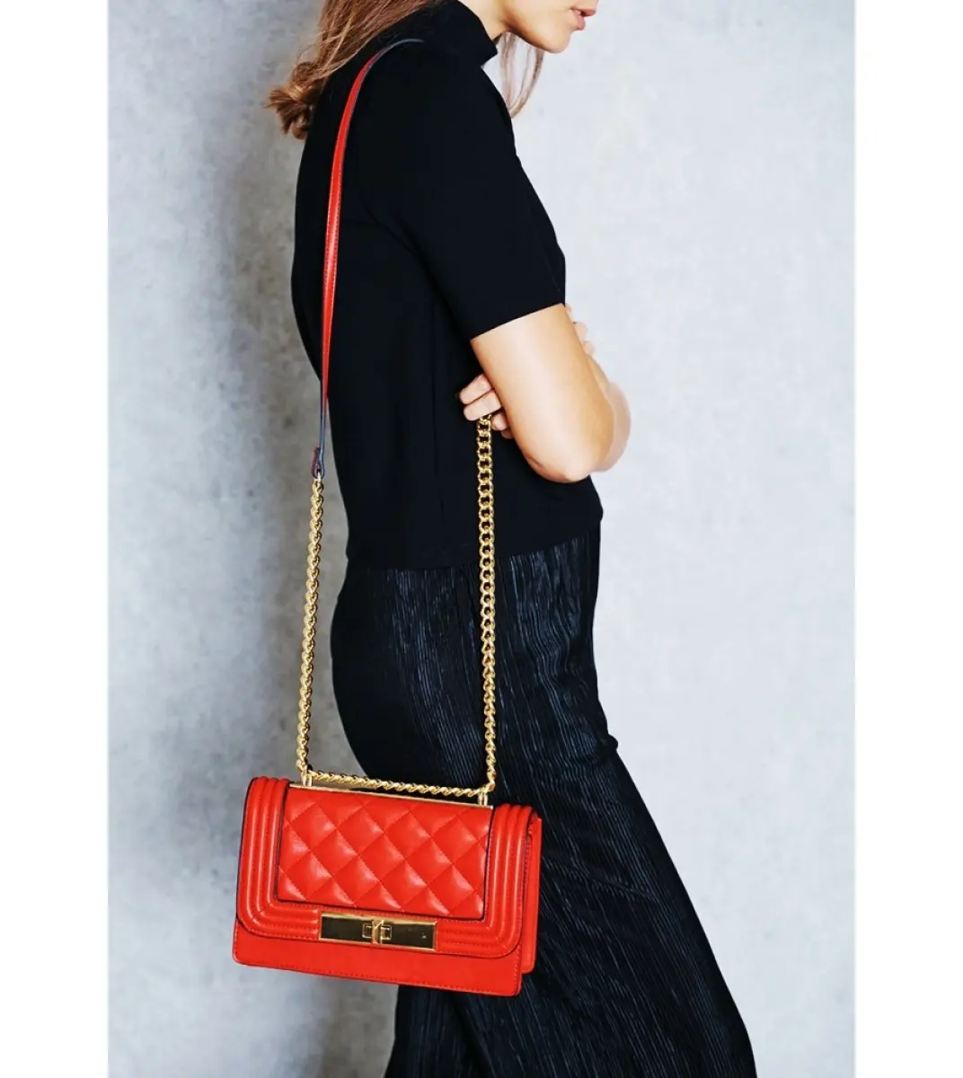 Aldo Sling Bag Derogali Chained Handbag Crossbody Red Lazada